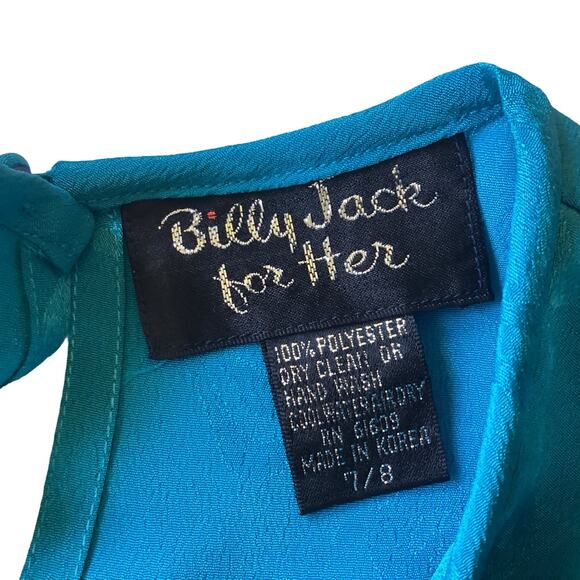 Vintage Blue Avant Garde 80s Dress - Picture 5 of 6